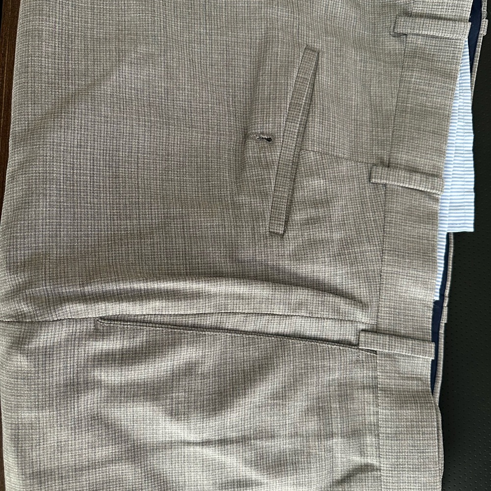 Peter Millar Gray Checkered Dress Pants